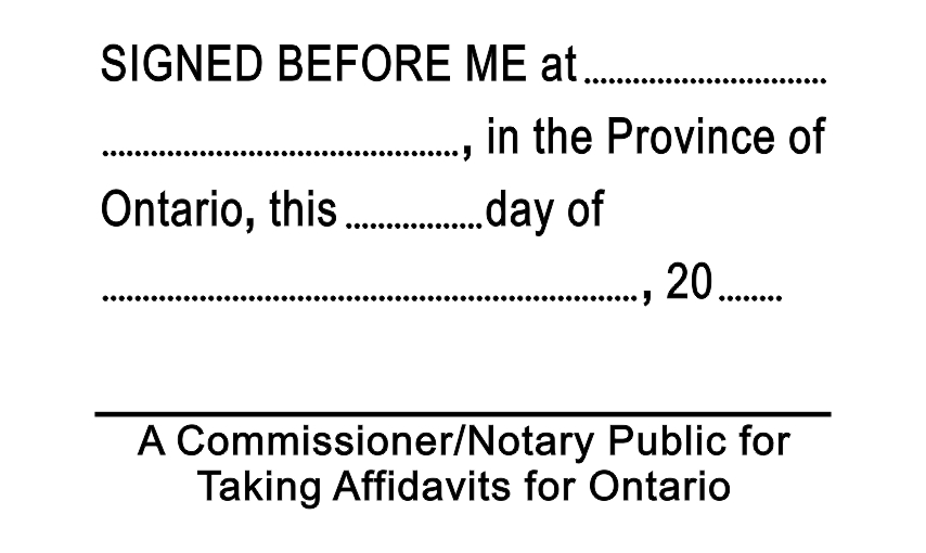 ON12S"Signed Before Me" SelfInking Stamp